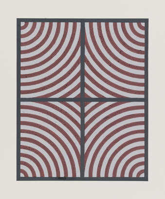 4 1/4 circles at corners of a rectangle