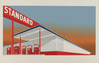 An image of a Standard gasoline station.
