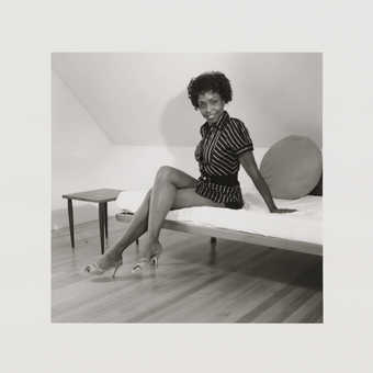 Black-and-white appropriated images from the 1950's-1960's, combined with images of the...