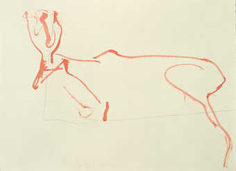 color lithograph on beige paper