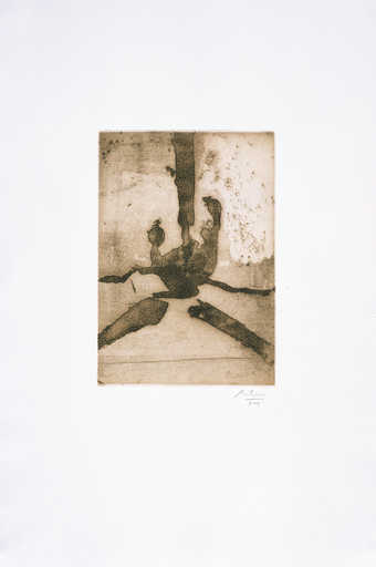 Proof; open-bite etching from one copper plate