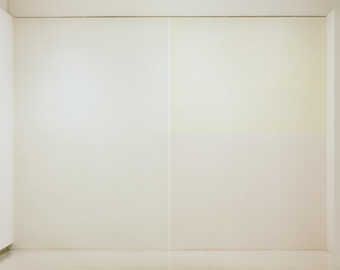 #9A is a two part drawing in black pencil directly on the wall; #9B is a two part drawing in red,...