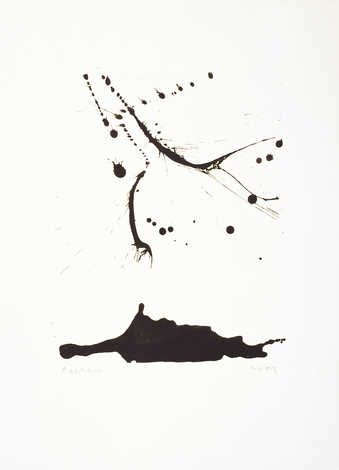 A lithograph from one stone.  From a series of seven prints.