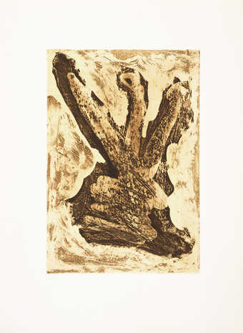 An open bite etching from one zinc plate.  From a series of eight etchings that were to be...