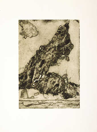 An open bite etching from one zinc plate.  From a series of eight etchings that were to be...