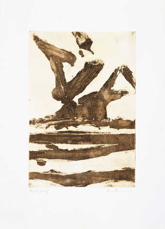 An open bite etching from one zinc plate.  From a series of eight etchings that were to be...