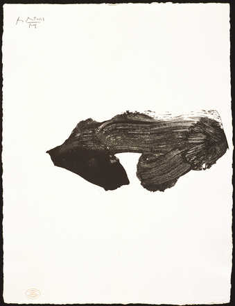 A lithograph form one stone printed in black.