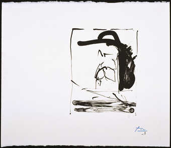 A lithograph from one aluminum plate printed in black.  This print is the same image as Belknap...