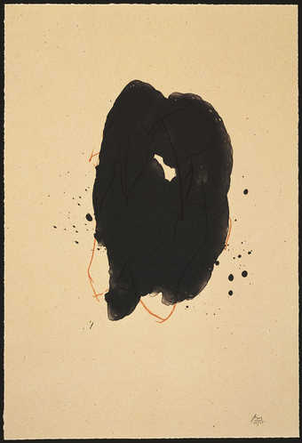 A lithograph from two aluminum plates, printed in sanguine and black.  Same image as Belknap 411.