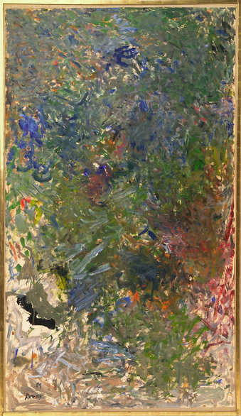 all over composition primarily blues and greens