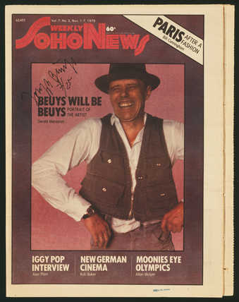 issue of The Soho Weekly News, Vol. 7, No. 5, Nov. 1-7, 1979; Beuys is featured on the cover,...