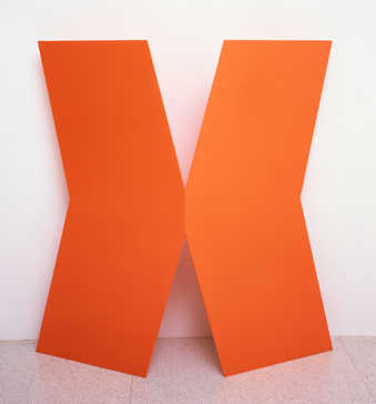 shape of an"X" in orange with slight bend in center; one of Kelly's earliest...