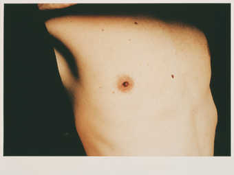 close up shot of a man's chest