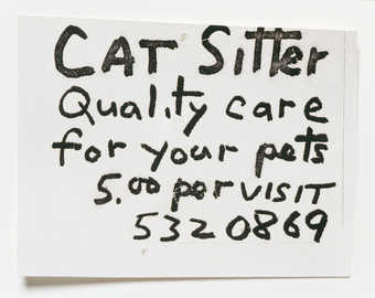 Three black and white intaglio prints with text taken from the New Yorker, New York Times, and a...