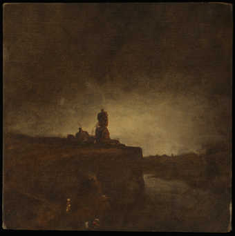 landscape with a river and rock formations