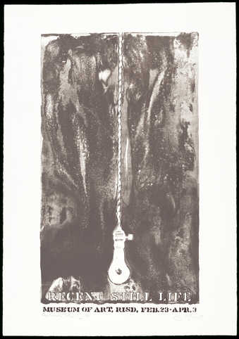 Black and white image of a lightbulb hanging from a cord.  In white letters across bottom...