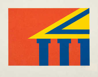 An oil base woodcut from 3 blocks.