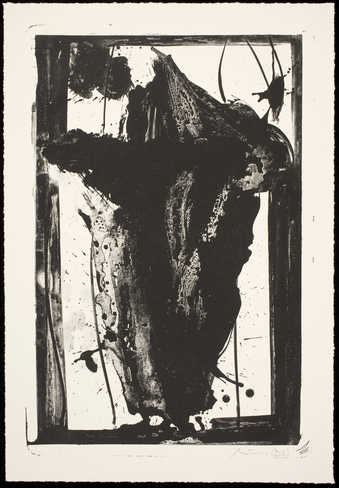 A lithograph form one stone printed in black