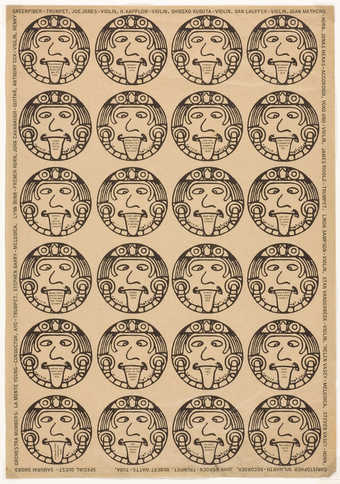 Offset black print on tan paper; program designed by Maciunas for concert Sept. 25, 1965, at...