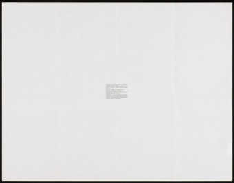 Black text on white paper; folded; a mailer/program for a paper event at the Time Life Building,...