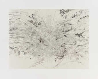 A four-color lithograph with chine appliqué.  Four lithographic drawings previously used for...