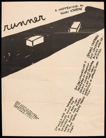 Black print on tan paper.  A poster folded in eigths , addressed to Jeff Berner, stamped, and...