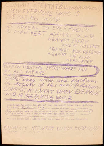 Leaflet describing an event