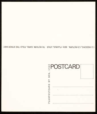 A postcard printed on both sides, text in English.