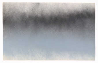 A grey dark gray spray pattern, over painted with a lighter blue/gray spray pattern on the bottom...